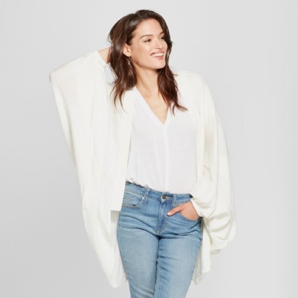 Woven Cocoon Cardigan